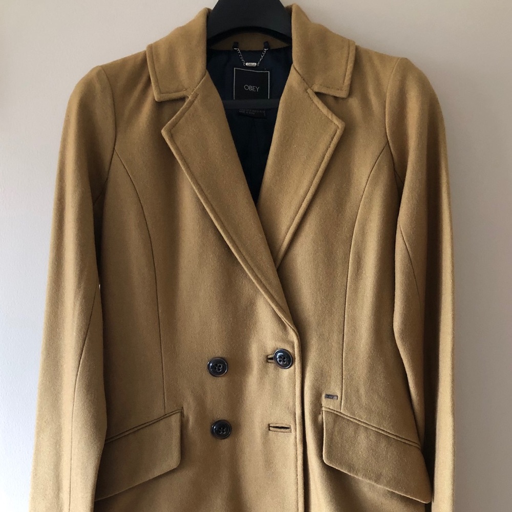 Obey camel coat